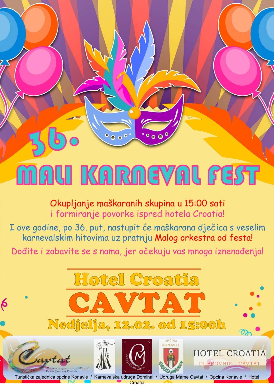 36. Mali karneval fest u Cavtatu